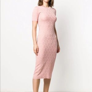 Fendi blush midi dress
